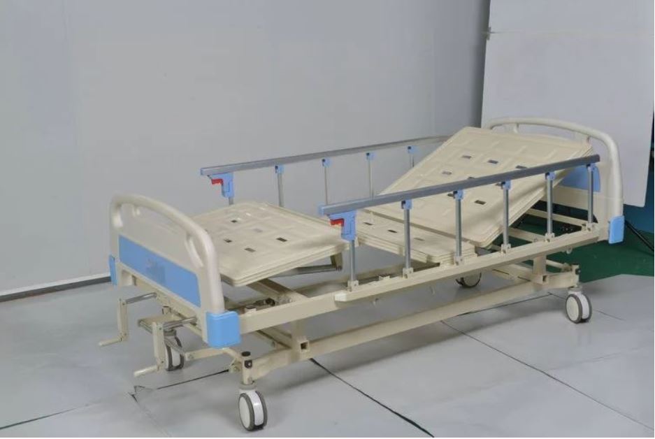 2 crank manual medical hospital bed